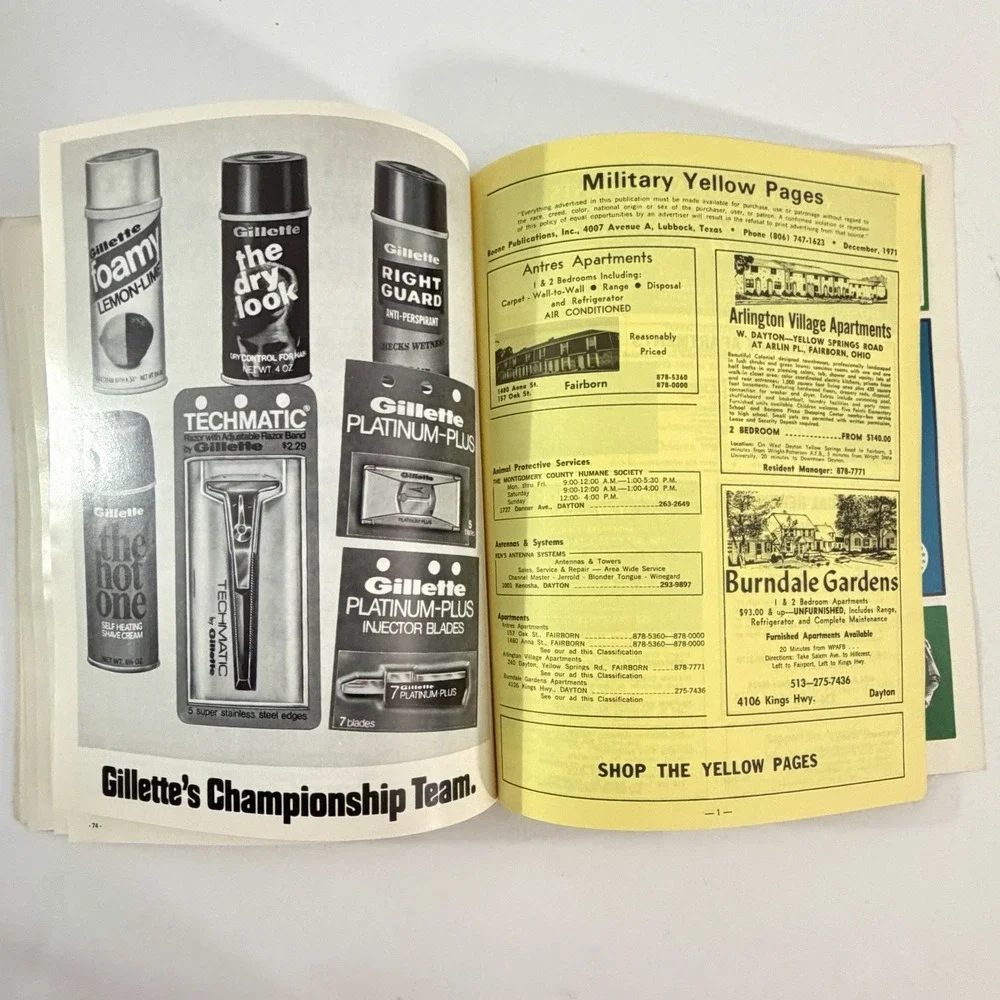 1972 Wright-Patterson AFB 25th Anniversary Directory Guide USAF Dayton Ohio VTG